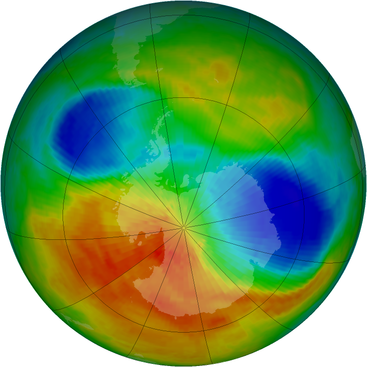 Antarctic ozone map for 26 September 2002